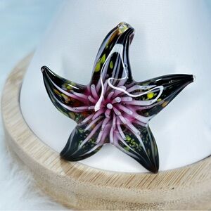 Beautiful Art Glass Star Shaped Pendant
